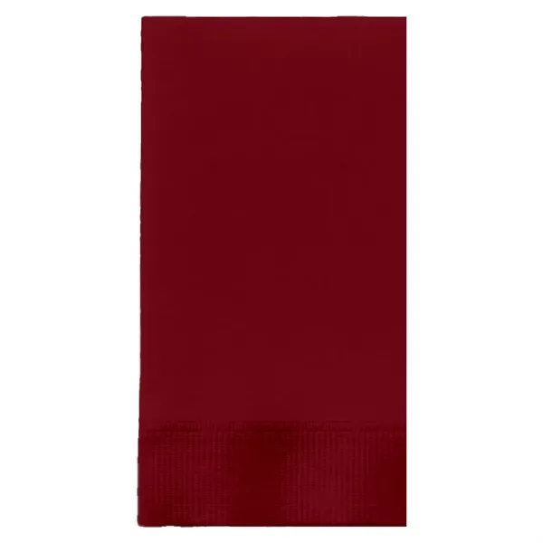Burgundy Red color option for Foil Stamped Colored Dinner Napkins, 1/8 Fold