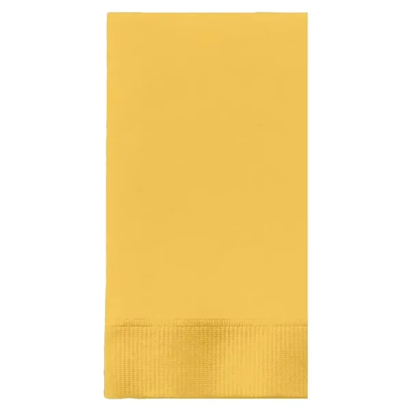 Mimosa Yellow color option for Foil Stamped Colored Dinner Napkins, 1/8 Fold