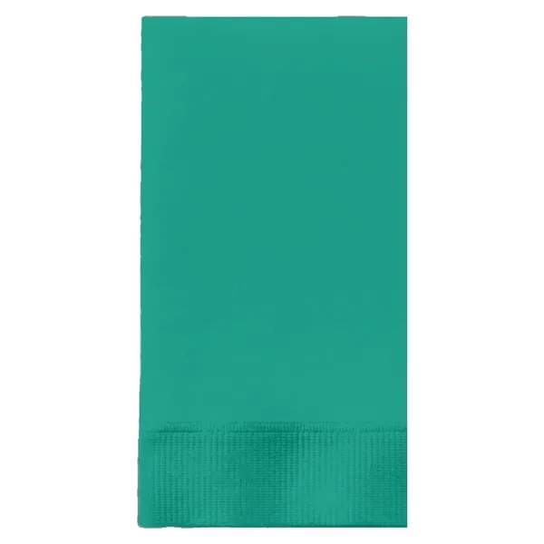 Teal Blue color option for Foil Stamped Colored Dinner Napkins, 1/8 Fold