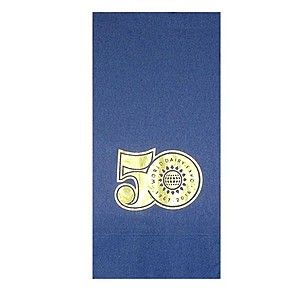 Photo of Foil Stamped Colored Dinner Napkins, 1/8 Fold