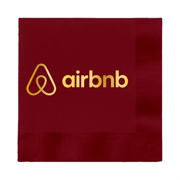Burgundy Red color option for Foil Stamped Colored Luncheon Napkins