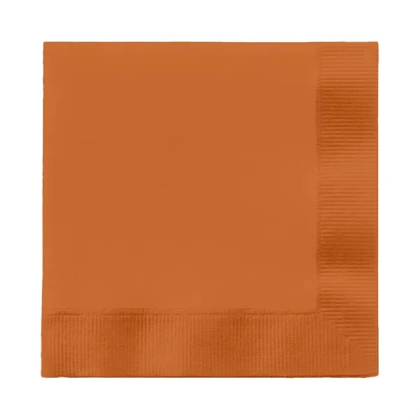 Pumpkin Spice Orange color option for Foil Stamped Colored Luncheon Napkins