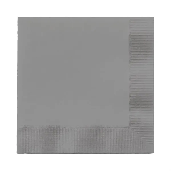 Silver Gray color option for Foil Stamped Colored Luncheon Napkins