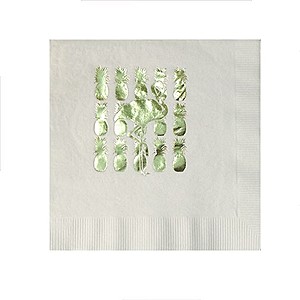 Photo of Foil Stamped White Luncheon Napkin