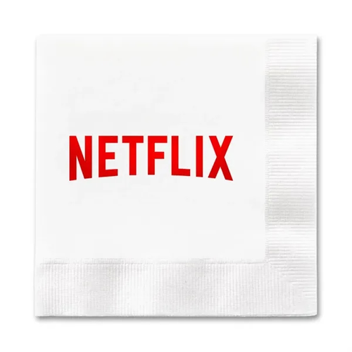 Photo of Foil Stamped White Luncheon Napkin