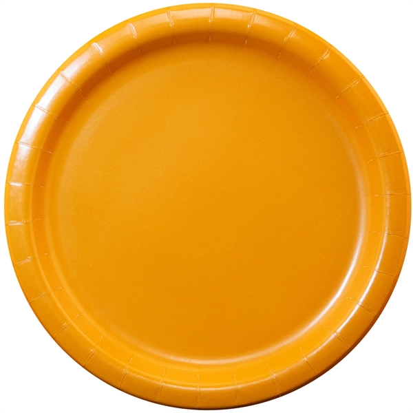 Pumpkin Spice Orange color option for Paper Plates 9"