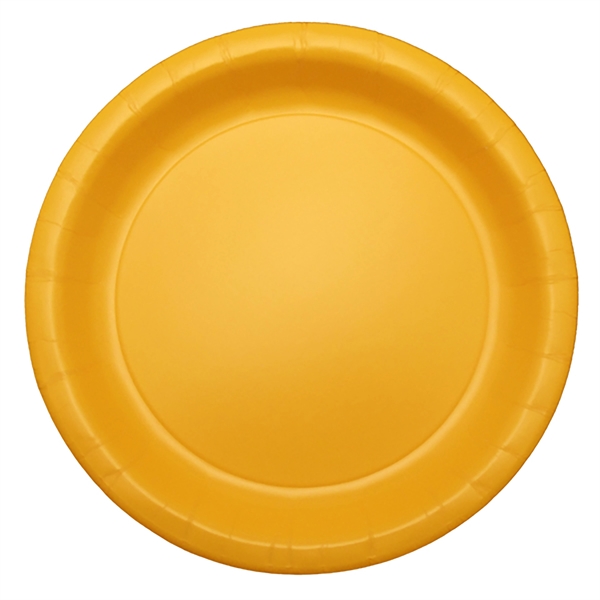 School Bus Yellow color option for Paper Plates 9"
