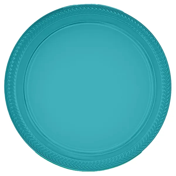 Bermuda Blue color option for Plastic Plates, 7" Round