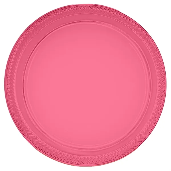 Candy Pink color option for Plastic Plates, 7" Round