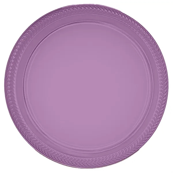 Luscious Lavender Purple color option for Plastic Plates, 7" Round