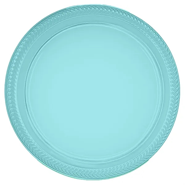 Pastel Blue color option for Plastic Plates, 7" Round