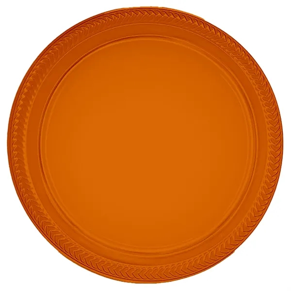 Pumpkin Spice Orange color option for Plastic Plates, 7" Round