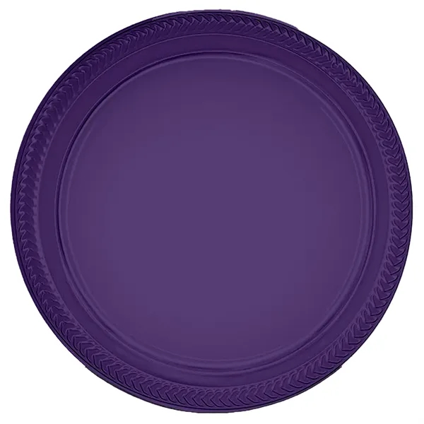 Purple color option for Plastic Plates, 7" Round