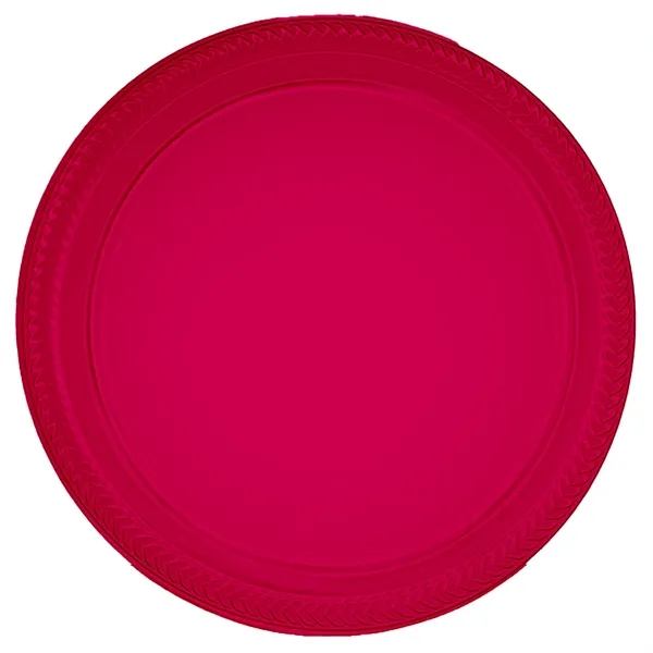 Hot Magenta Pink color option for Plastic Plates, 9" Round
