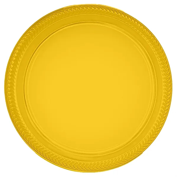 Mimosa color option for Plastic Plates, 9" Round
