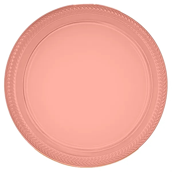 Pink color option for Plastic Plates, 9" Round