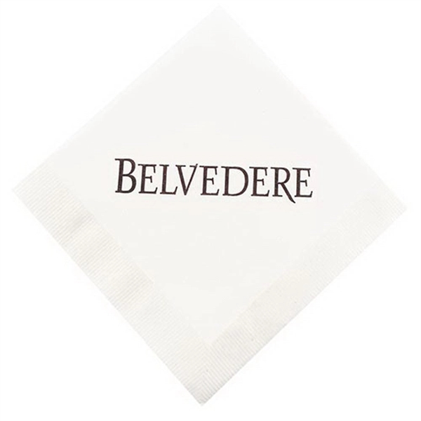 White color option for White Beverage Napkin, Coin Edge Embossing