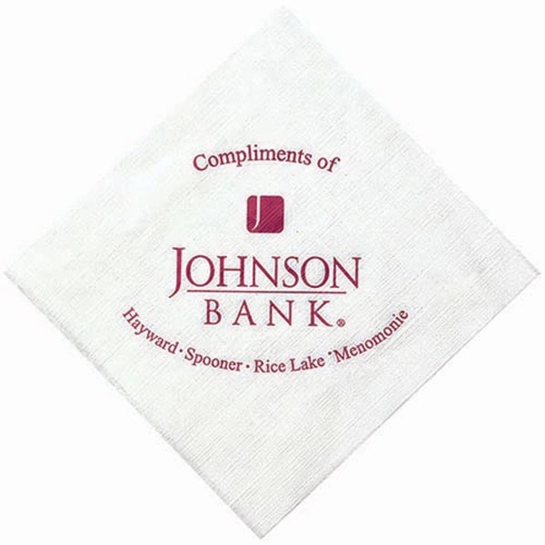 White color option for White Beverage Napkin, Linen Embossing