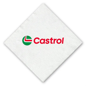 Photo of White Beverage Napkin, Linen Embossing