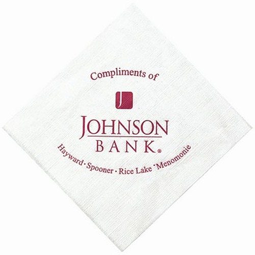 Main photo of White Beverage Napkin, Linen Embossing