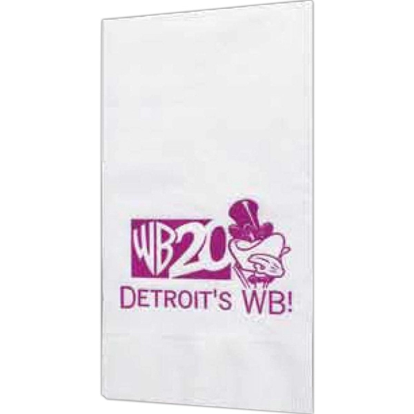 White color option for White Dinner Napkin, 1/8 Fold, Coin Edge Embossing