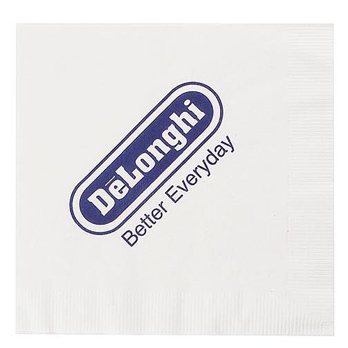 Main photo of White Luncheon Napkin, Coin Edge Embossing