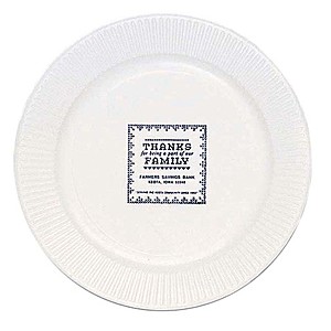 Photo of White Paper Plate, 7" Round