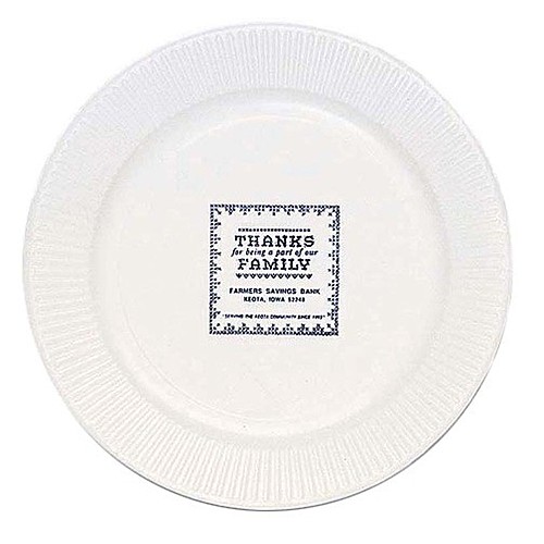 Photo of White Paper Plate, 7" Round