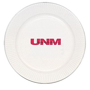Photo of White Paper Plate, 9" Round