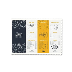 Photo of White Scalloped Edge Placemat, 9.75" X 13.75"