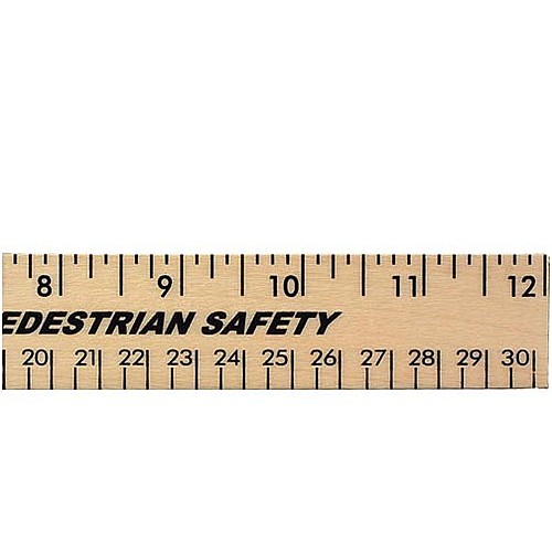 Main photo of 12" Clear Lacquer Wood Ruler   English & Metric Scale