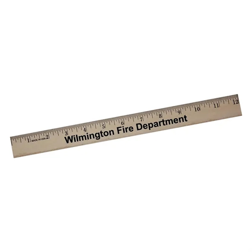 Main photo of 12" Clear Lacquer Wood Ruler   English Scale