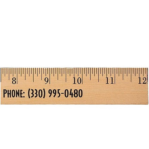 Main photo of 12" Clear Lacquer Wood Ruler   English Scale