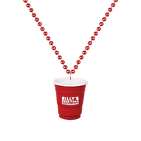 Red Shot Glass On Beads