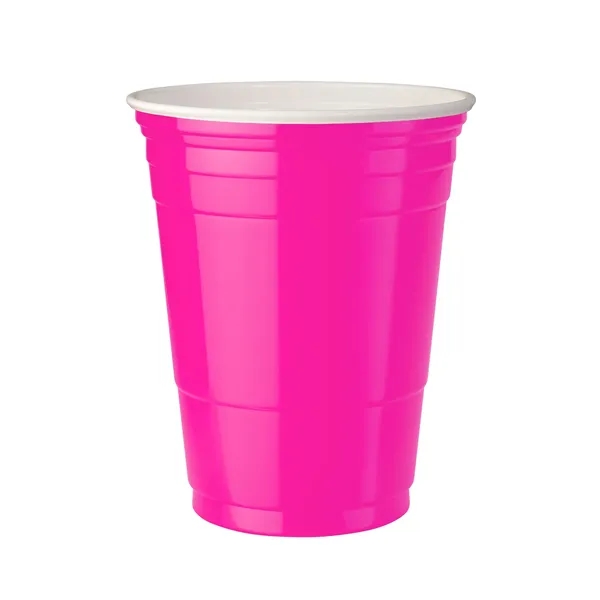 Pink color option for 16 Oz. Double Wall Party Cup Full Color Digital Print