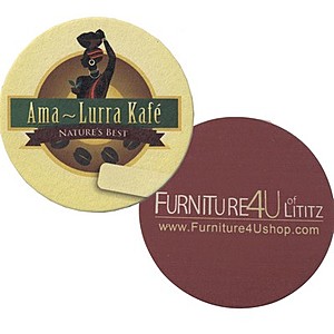 Photo of 80 Pt. 3.5" Round Pulpboard Coasters Full Color Digital