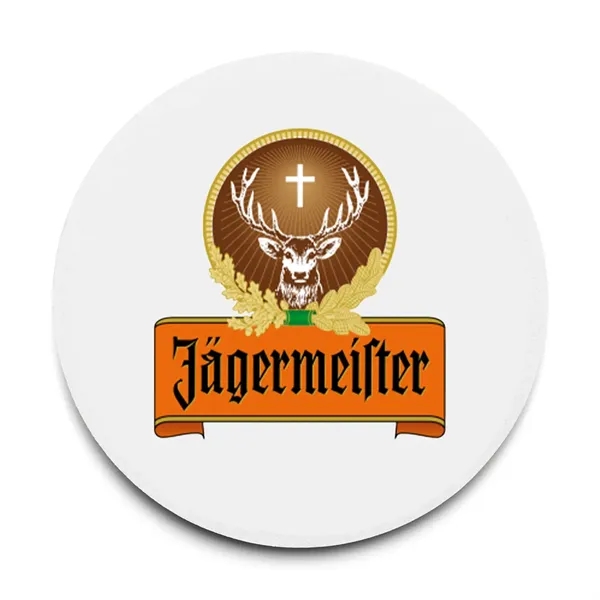 White color option for Full Color 110 Pt. 4" Round Pulpboard Coaster