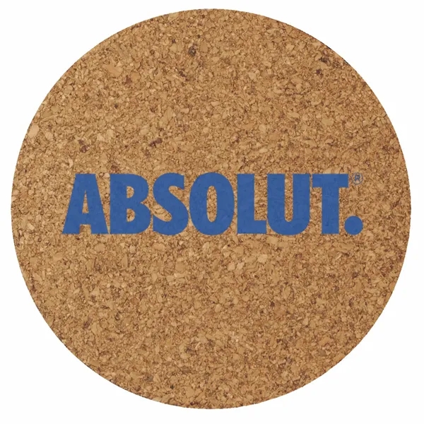 Cork Brown color option for 3.5" Round   Cork Coaster