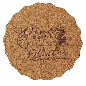 Photo of 3.625" Scalloped Cork Coaster