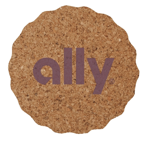 Main photo of 3.625" Scalloped Cork Coaster