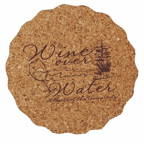 Photo of 3.625" Scalloped Cork Coaster