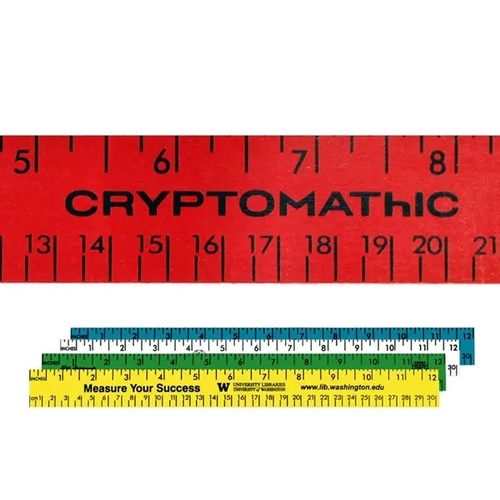 Main photo of 12" Enamel Wood Ruler   English & Metric Scale