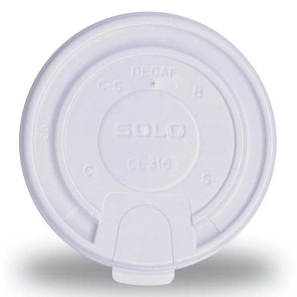 White color option for 10 Oz. Hot/Cold Paper Cup Tear Tab Lid