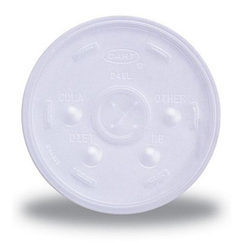 Photo of Clear 10 Oz. Foam Cup Straw Slotted Lid