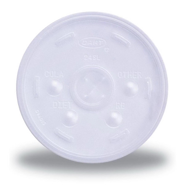 White color option for Translucent 12 Oz. Foam Cup Straw Slotted Lid