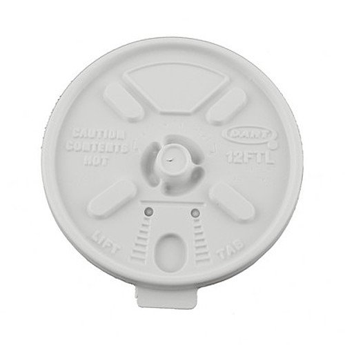 Main photo of White 16 Oz. & 20 Oz. Foam Cup Tear Tab Lid