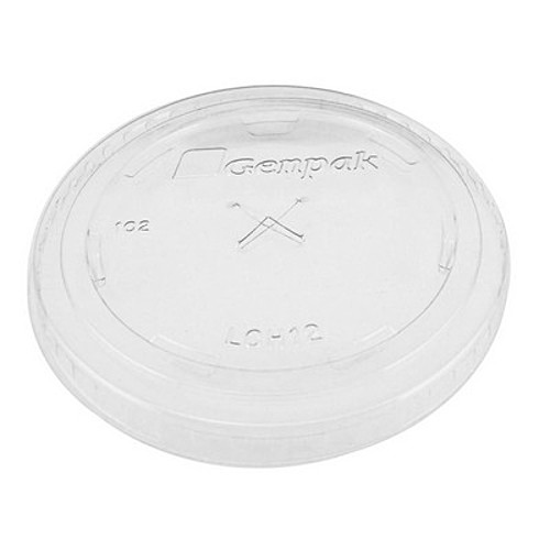 Photo of Clear 12 Oz. Soft Sided Straw Slotted Lids