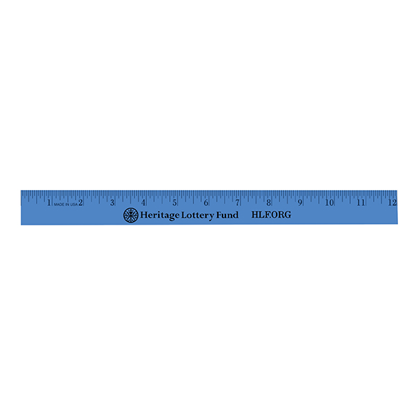 Blue color option for 12" Enamel Wood Ruler   English Scale