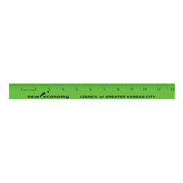 Green color option for 12" Enamel Wood Ruler   English Scale