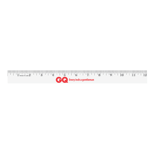 White color option for 12" Enamel Wood Ruler   English Scale